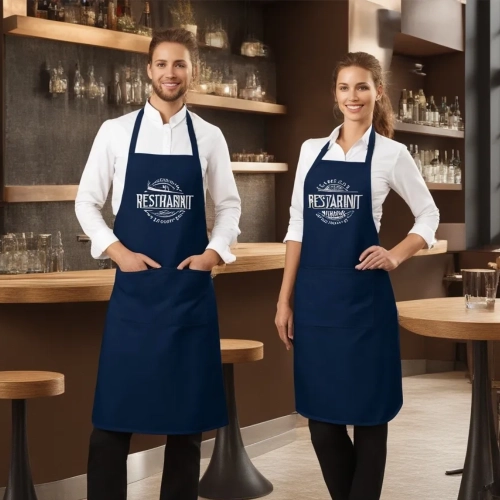 Individuell bedruckte Arbeitsbekleidung für Restaurants – Schürzen mit Firmenlogo